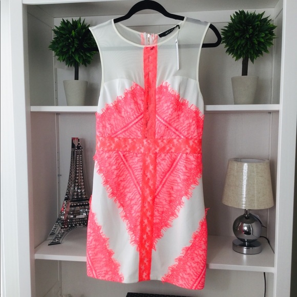 Ark & Co. Neon Pink/White Mini Dress - Picture 4 of 7